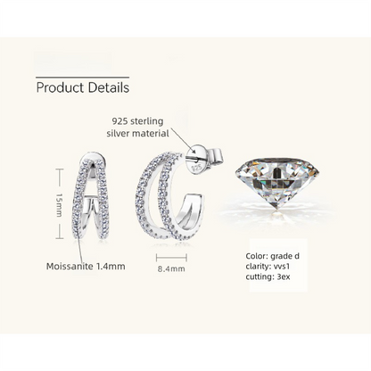 Size comparison guide for gold earrings showing 6mm diameter measurement for perfect proportional fit