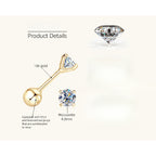 Gold flower stud earring set paired together