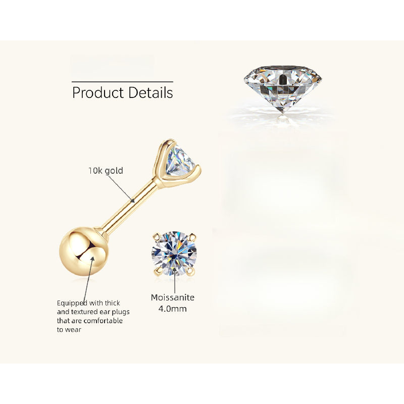 Gold flower stud earring set paired together