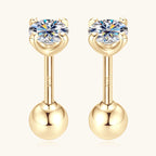 Flat back gold flower stud earring display
