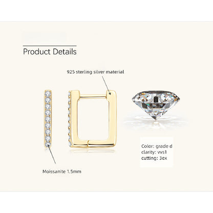 Detail shot showing quality craftsmanship of 14K gold huggie earrings