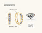 Stylish moissanite hoop earrings in soft lighting