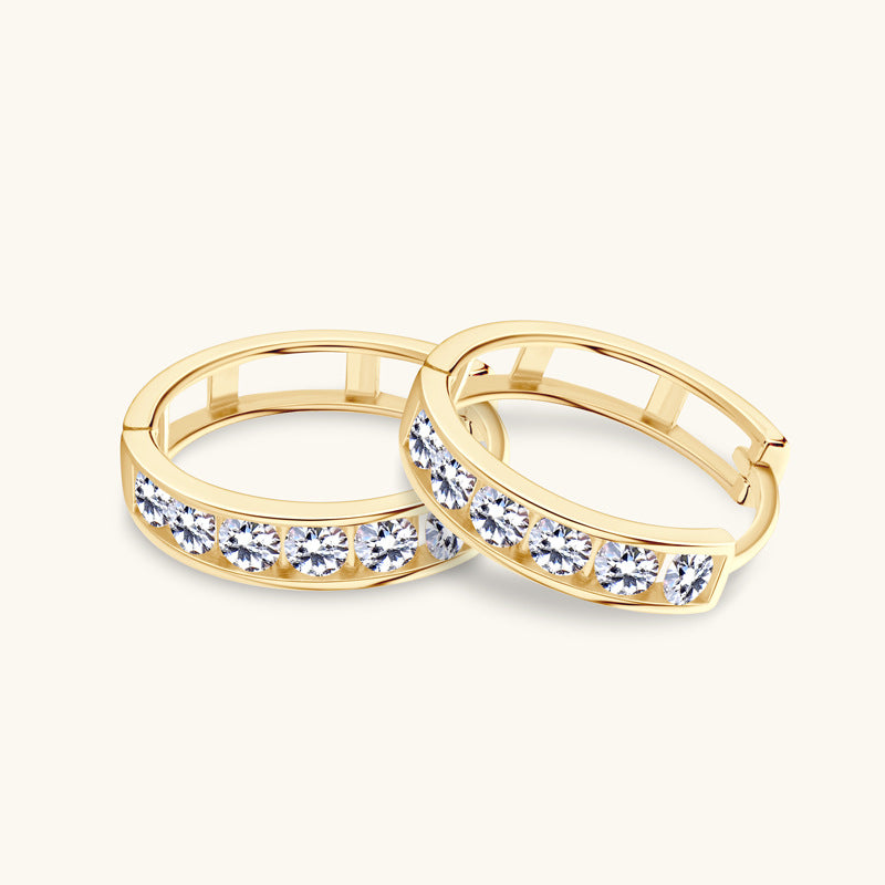 Elegant gold hoop earrings with polished finish