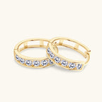 Elegant gold hoop earrings with polished finish