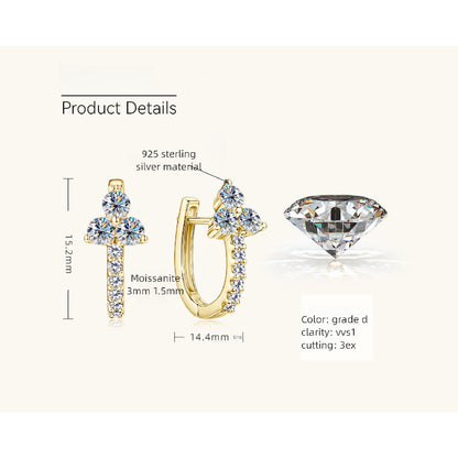 Hanging display showing movement of bohemian moissanite drop earrings