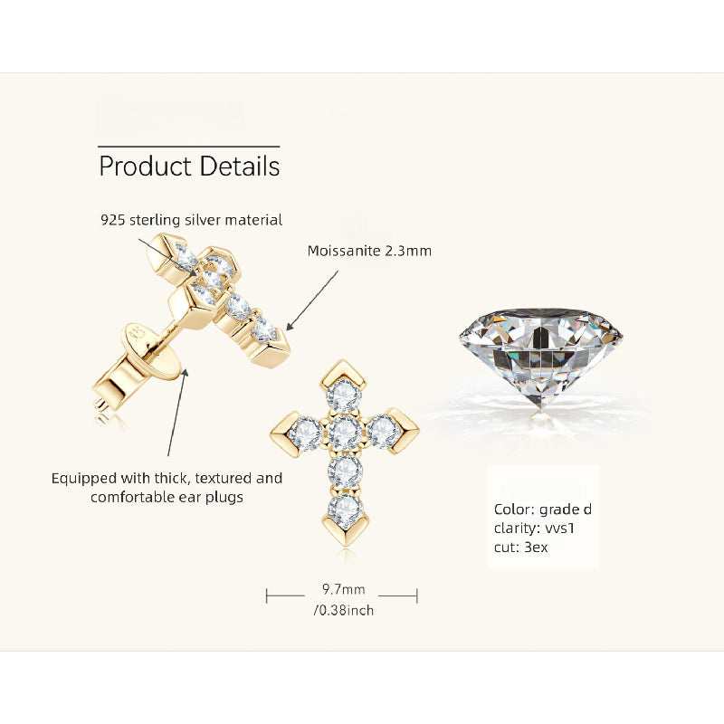Hypoallergenic flat back earrings shown with comfort features