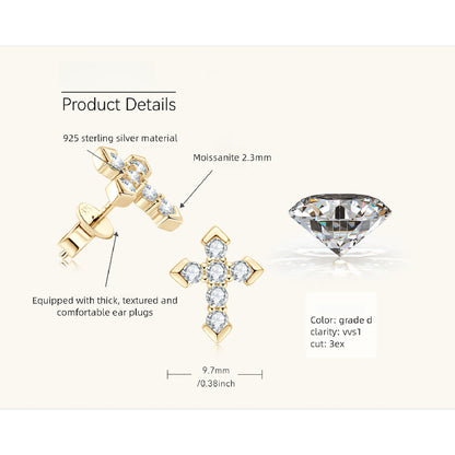 Hypoallergenic flat back earrings shown with comfort features