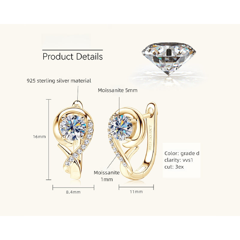 Lifestyle shot of hypoallergenic hoop earrings casual wear