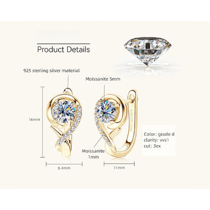 Lifestyle shot of hypoallergenic hoop earrings casual wear