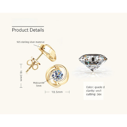 Detail of hypoallergenic sterling silver earrings