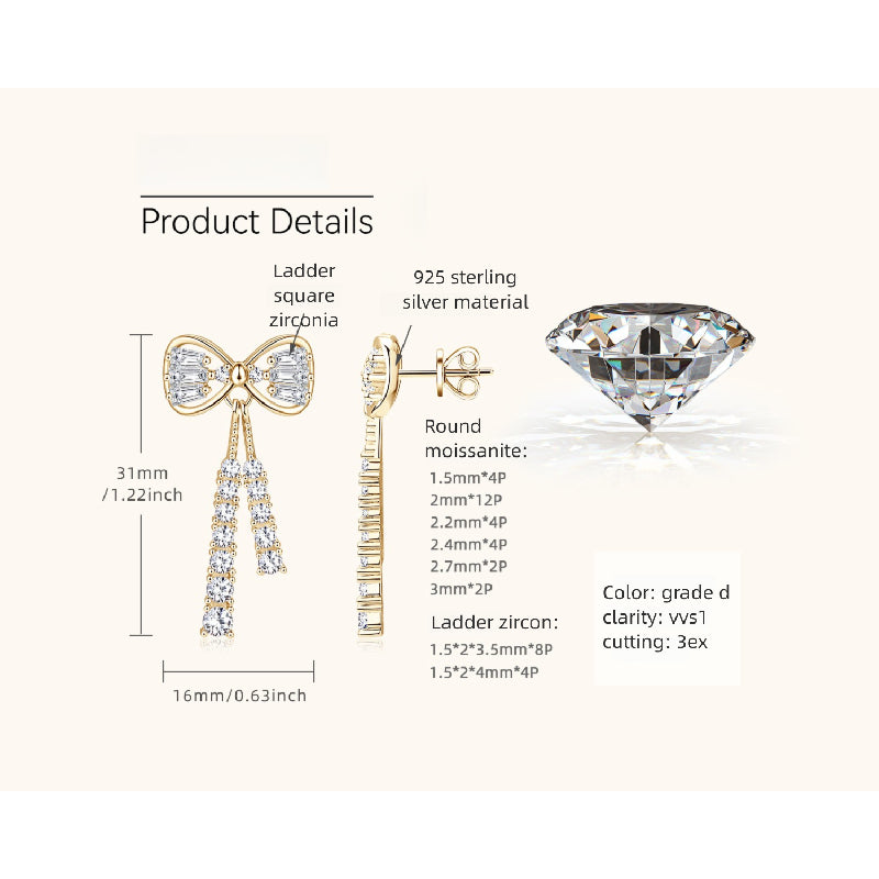 Image of Luckinging bow stud earrings styled with casual outfit