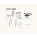 Lifestyle image of Luckinging bow stud earrings on model