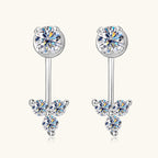 Back view of Luckinging hypoallergenic sterling silver dangle earring