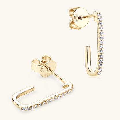 Luckinging brand packaging presentation of premium 14K gold stud earrings