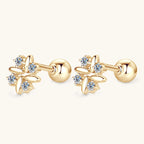 Detail of 14K gold setting with moissanite stone