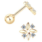 Stylish gold huggie earring for subtle sparkle