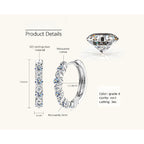 Round Moissanite Arrangement Earrings -  -  Luckinging