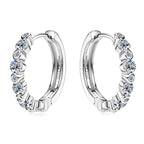 Round Moissanite Arrangement Earrings -  -  Luckinging
