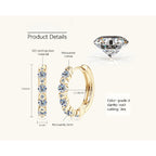 Round Moissanite Arrangement Earrings -  -  Luckinging
