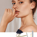 Polished silver surface of Luckinging small hoop earrings