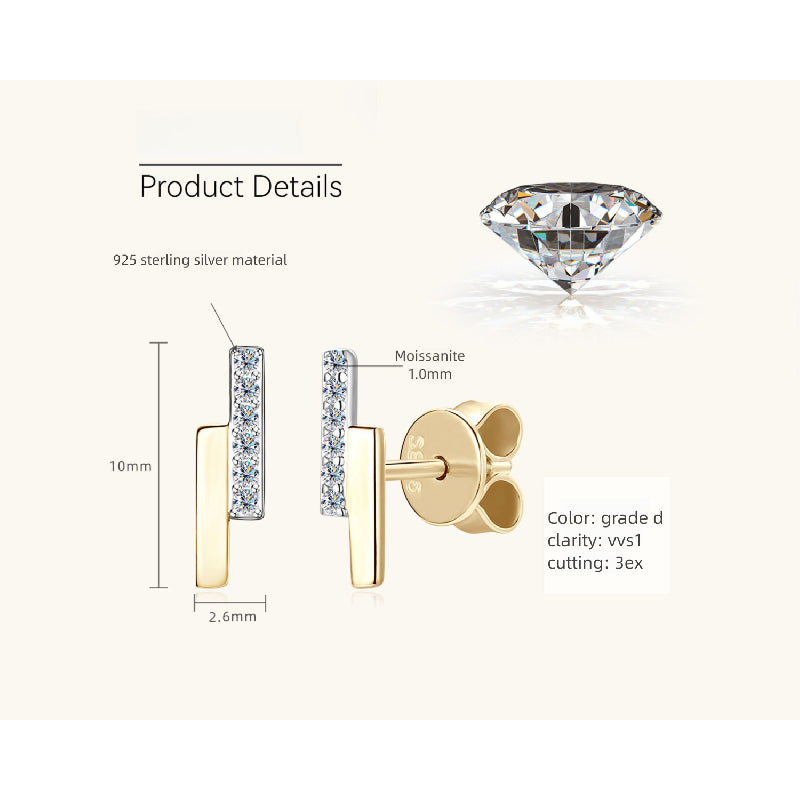 Display of the complete pair of Luckinging silver hoop earrings