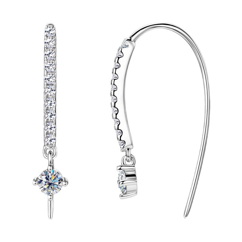 Luckinging Huggie Earrings with stones highlighted