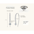 Luckinging Silver Earrings with moissanite sparkle