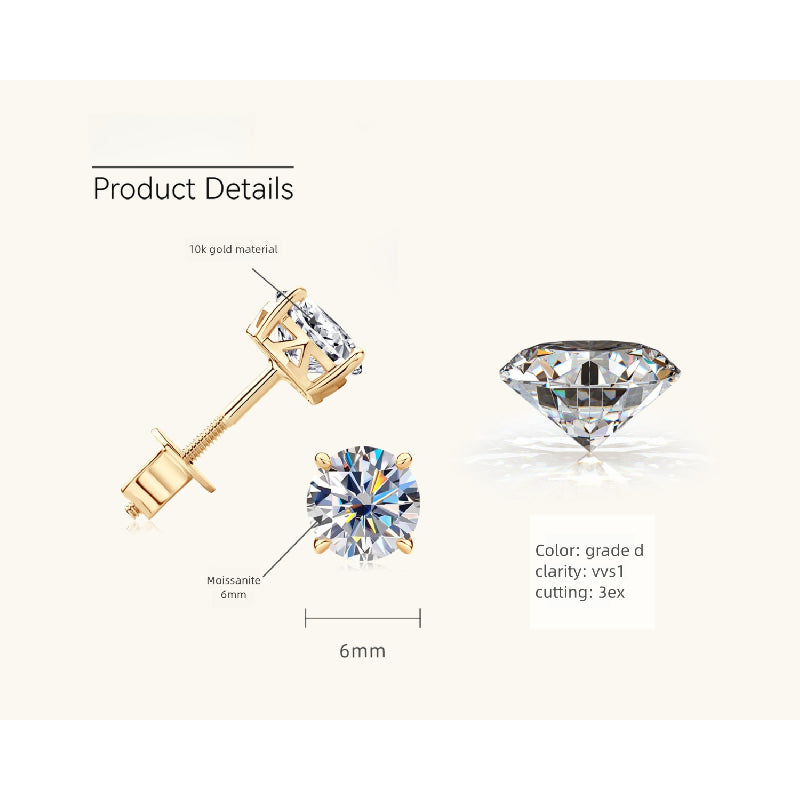 Luxury huggie stud earrings set packaging