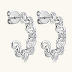 Luckinging Moissanite Chain Earrings side view