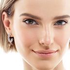 Luckinging Moissanite Chain Earrings close up of stones