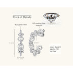 Luckinging Moissanite Chain Earrings profile view