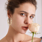 Pair of Luckinging moissanite silver earrings