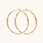 Side view of Luckinging dangle earrings showing detail