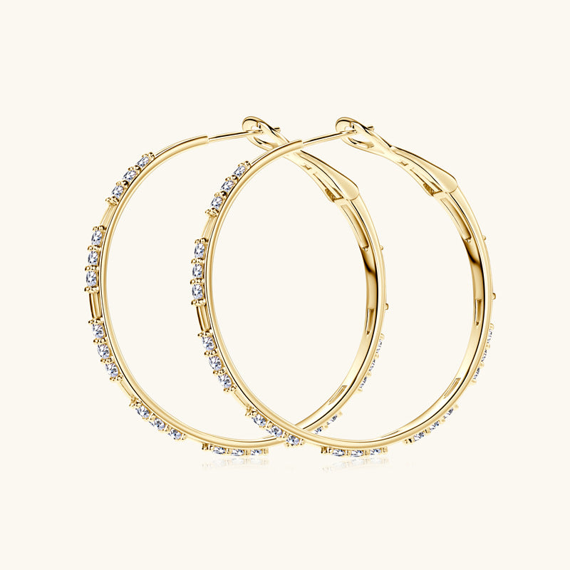 Side view of Luckinging dangle earrings showing detail