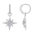 Luckinging moissanite dangle earrings zircon stones