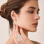 Profile view of dangle earring design