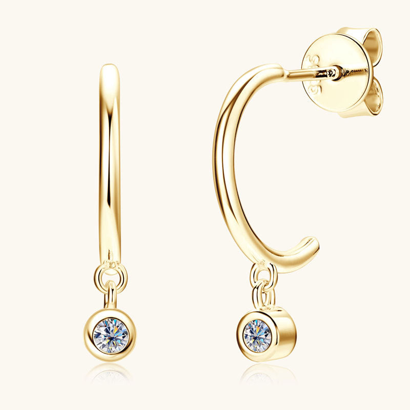 Half Open Moissanite Earrings -  -  Luckinging