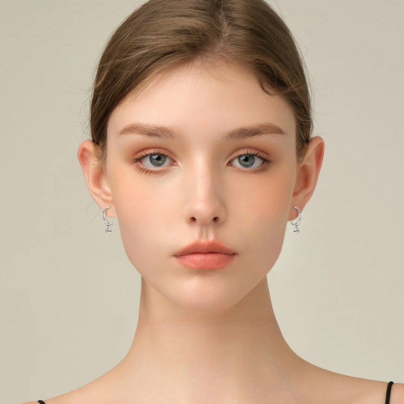 Half Open Moissanite Earrings -  -  Luckinging