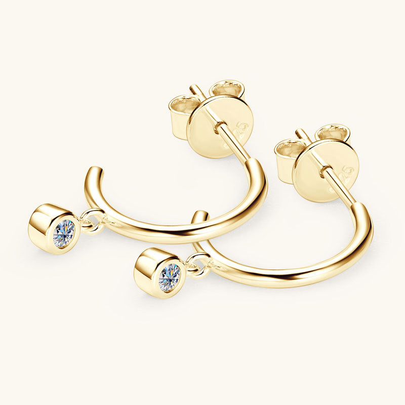 Half Open Moissanite Earrings -  -  Luckinging