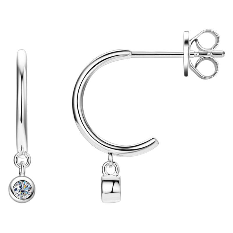Half Open Moissanite Earrings -  -  Luckinging