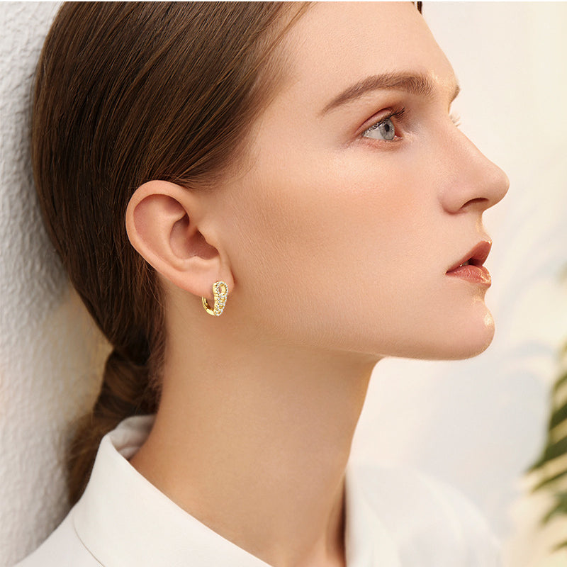 Luckinging Moissanite Silver Stud Earring packaging