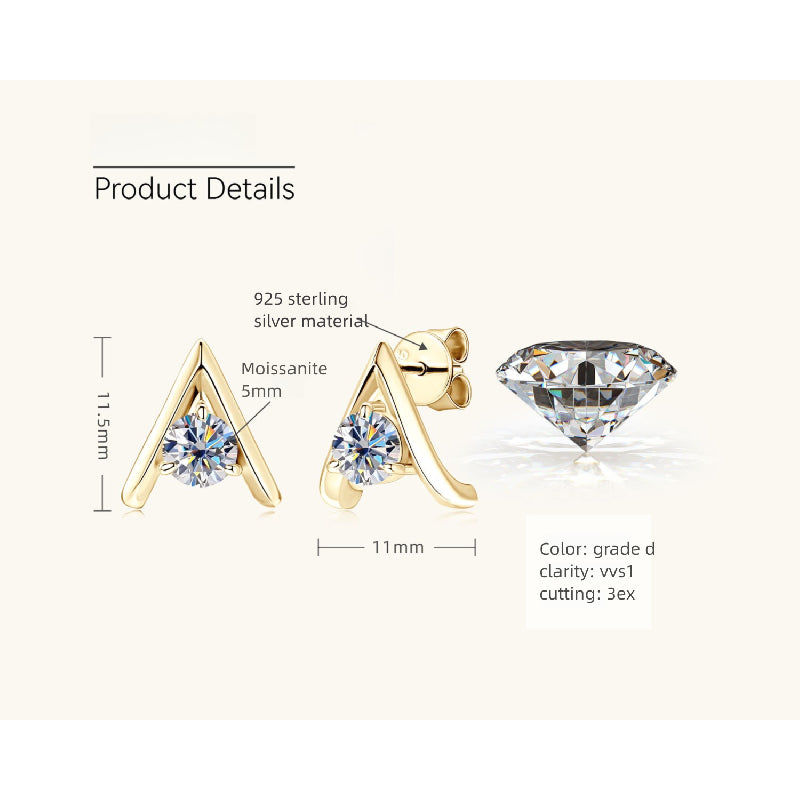 Group shot of Luckinging Moissanite Earrings with packaging