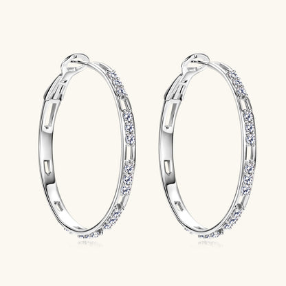 Luckinging moissanite wedding earrings displayed in elegant packaging presentation