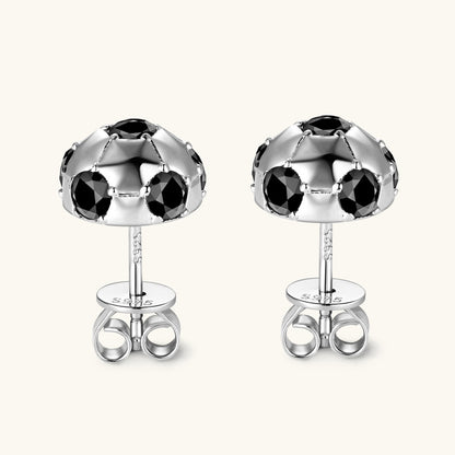Professional woman styling moissanite stud earrings for business