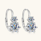 Six-Claw Double Moissanite Diamond Earrings -  -  Luckinging