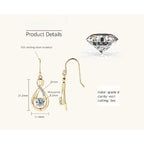 Detailed shot of teardrop shape and cubic zirconia accents