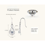Overall product image of luckinging silver moissanite earrings pair