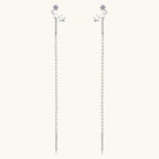 Close-up of Luckinging star dangle earrings design
