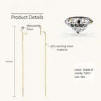 Silver chain motif on Luckinging star dangle earrings
