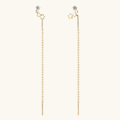 Luckinging star dangle earrings sterling silver main product view